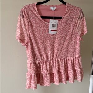 Pink Floral Women's Top